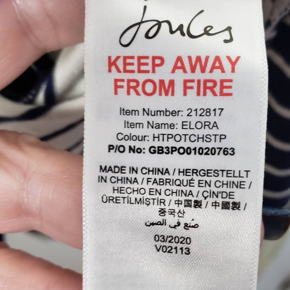 Joules Dresses Joules Elora Mixed Striped Jersey Dress With Front